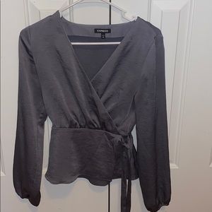 Express gray blouse